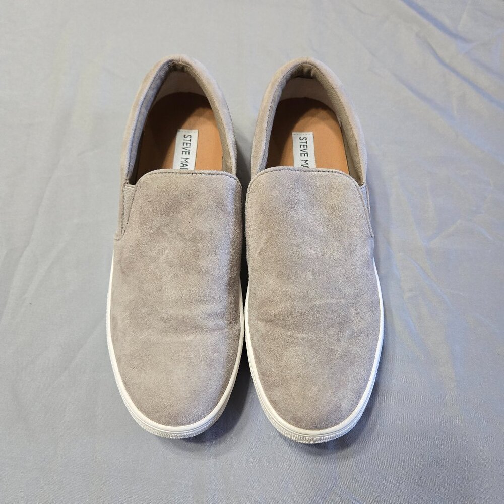 Steve Madden Sz 8 Gills Suede Slip On Platforms